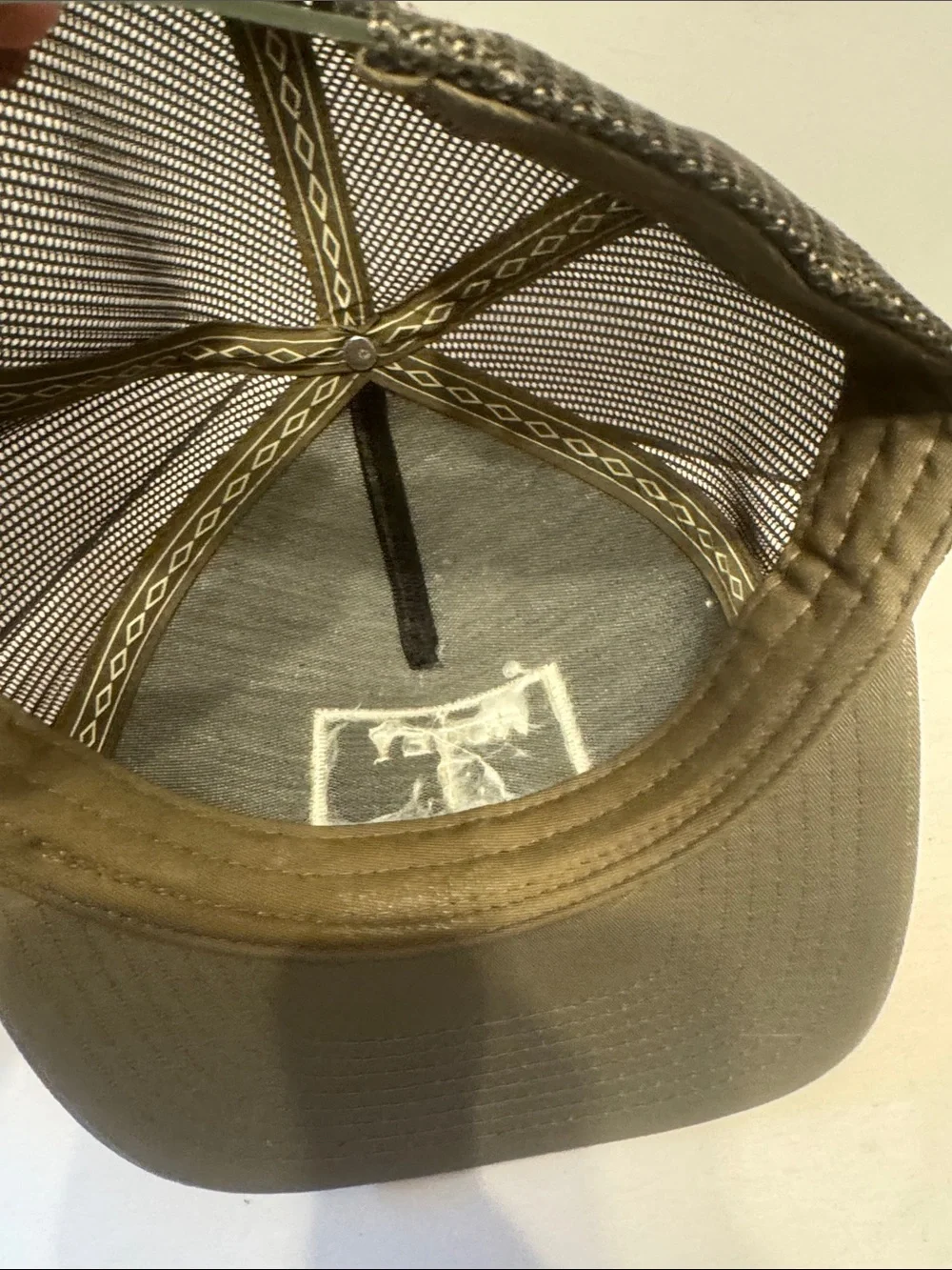 Hooey Olive and Tan Aztec Patch Trucker Hat
